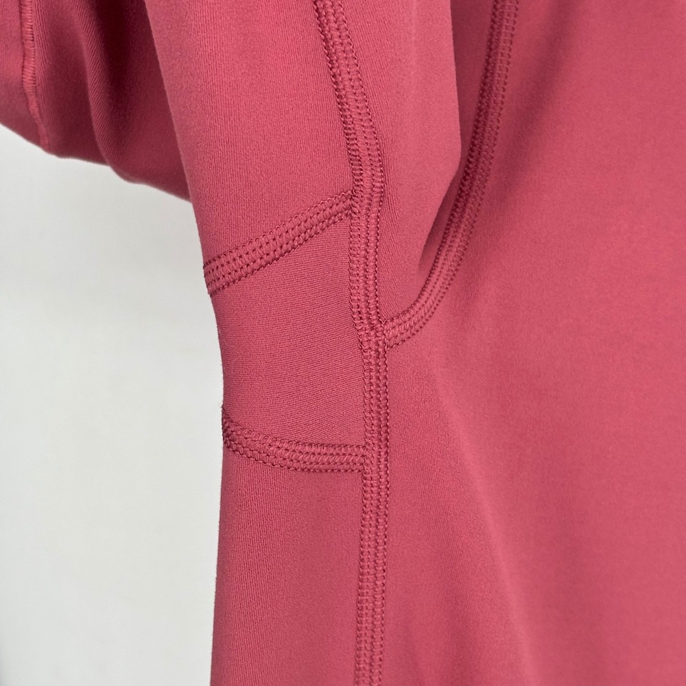 Athleta Transcend Stash Crop Side Slit Hem Pants Berry Pink High Rise Size Small - Picture 7 of 12